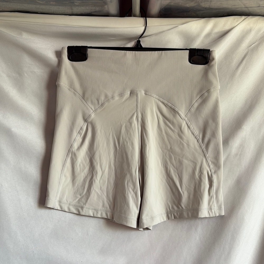 Umbro Women's High Waisted Beige Shorts